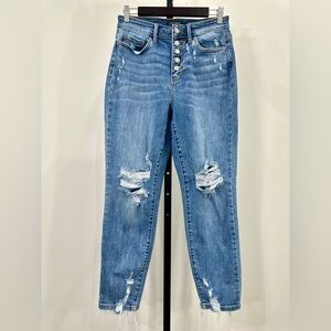 Judy Blue Light Blue Distressed Boyfriend Jeans  Size 5/27